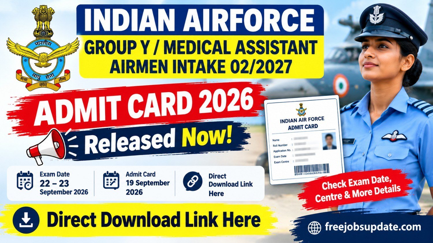 Airforce Medical Assistant Admit Card 2026