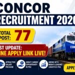 CONCOR Recruitment 2026 for 77 MT and AO, Online Apply Link Here. Check Now