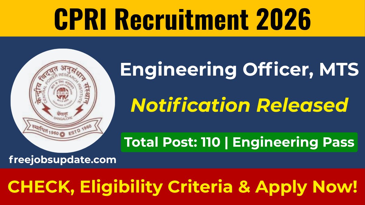 Cpri Recruitment 2026 Sarkari Result