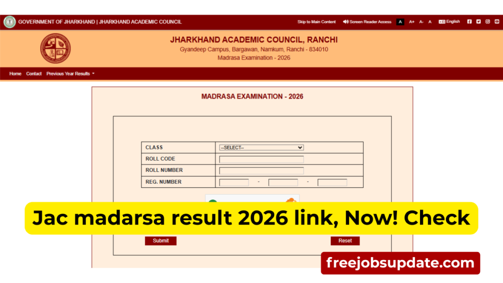 Jac madarsa result 2026 link