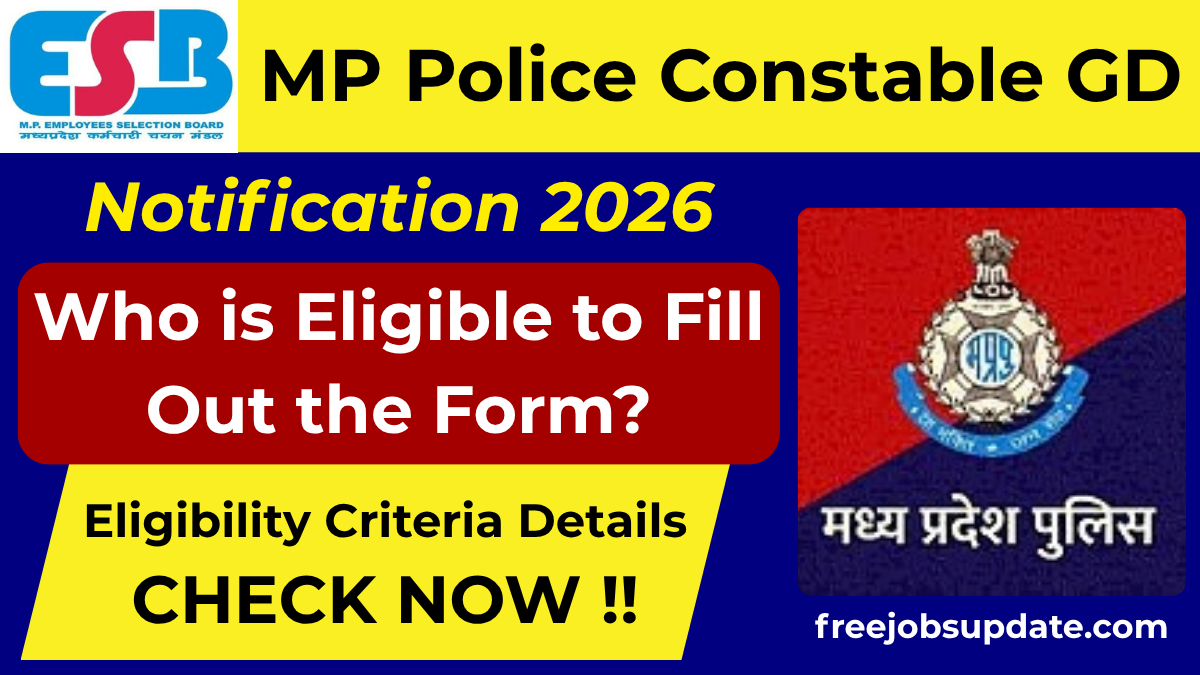 Mp police constable gd recruitment 2026 apply online