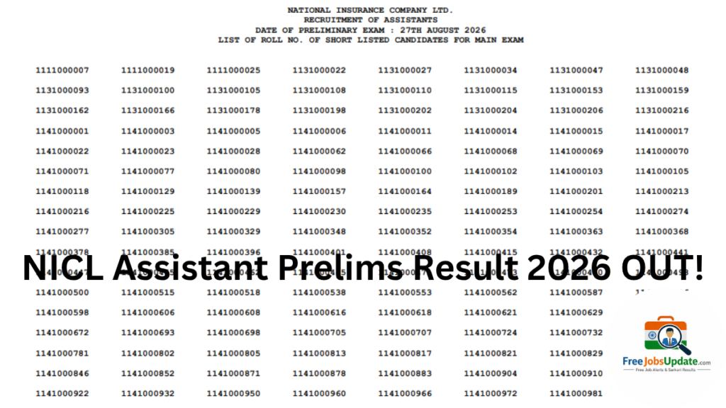 nicl assistant result 2026 pdf download